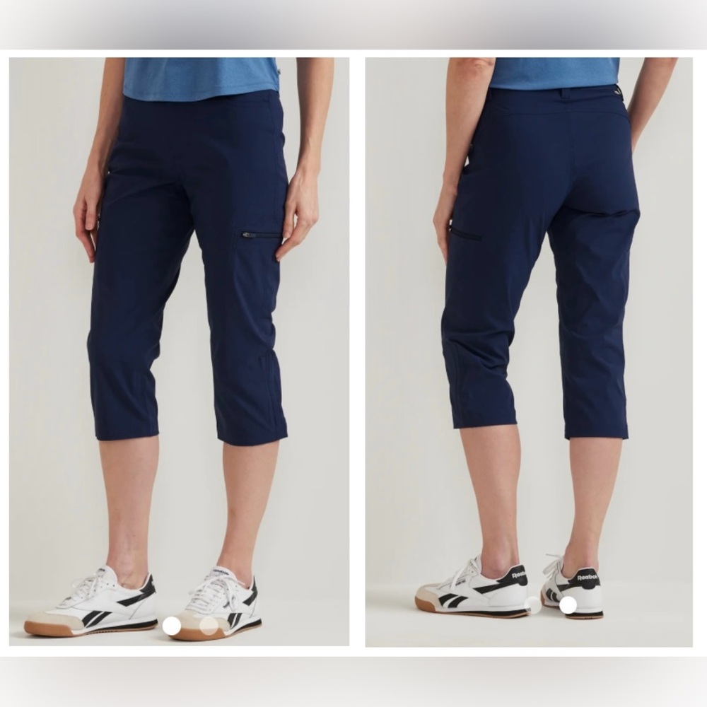 Eddie Bauer Women's Pro High Rise Capri | Size 8 | “Brook” (Navy) | EUC |